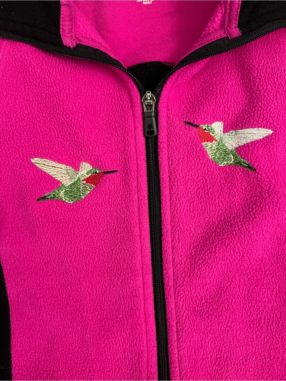 Women’s M Tek Gear fleece jacket with embroidered Anna’s Hummingbirds